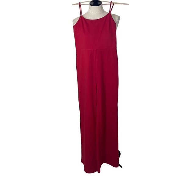 Lovers + Friends Womens Jumpsuit Size Medium Red Lavinia Wide Leg Sleeveless - Picture 9 of 10